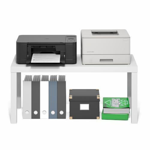 Furinno CLASSIC Coffee Table, Modern Rectangle Printer Stand, White | 1.8" Triple Thick Tabletop, Toolless Assembly, Side Table, for Living Room, Home Office - color: White, size: Rectangle