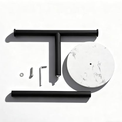 Hand Towel Holder, NEWRAIN Countertop Hand Towel Holder Stand, Stainless Steel Free Standing Hand Towel Rack with Heavy Marble Base, for Bathroom Kitchen & Counter top, Matte Black - color: Matte Black, style: 1-Tier