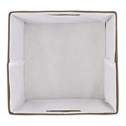 DII Collapsible Polyester Storage Cube, Solid, Lightweight and Durable, Small Square, 11x11x11, Bark Brown - color: Bark Brown, size: Small Square, 11x11x11"