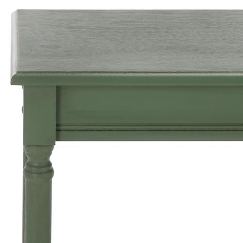 SAFAVIEH Furniture - Tinsley Rectangle Console Table - Dusty Green - Solid Wood - Farmhouse Turned-Leg Design - Ideal for Entryway, Living Room, Hallway, 28" W x 11.75" D x 28" H (CNS5724G) - color: Dusty Green