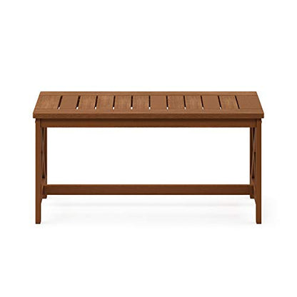 Furinno FG18111 Tioman Coffee Table, X-Leg, Natural - color: Natural, size: 17.8"D x 35.3"W x 17.0"H