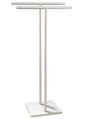 EADOT 40.3 Inch Standing Towel Rack Bath Sheet Holder with Marble Design Base for Bathroom Floor 2 Tier Towel Holder Stand 304 Stainless Steel Brushed Nickel(Same Height) - color: Brushed