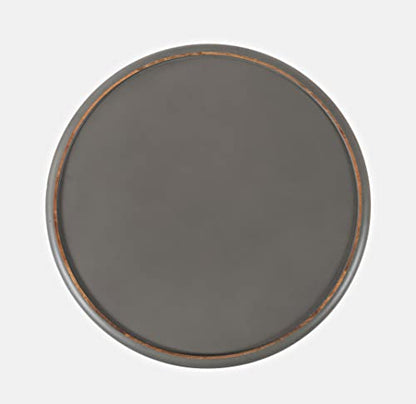 Jofran Global Archive Mango Wood Handcrafted Solid Hardwood Drum Table, 17" W X 17" D X 23" H, Grey Finish, (Set of 1), Antique Gray - color: Antique Gray