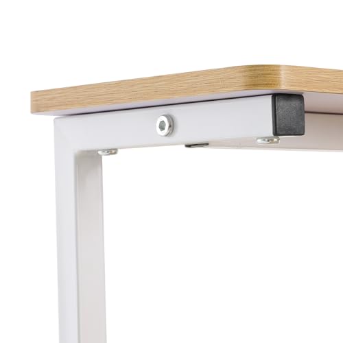 3 Tiers Rolling Computer Desk, 31.5 Inch Home Office Desk with 4 Wheels & 4 Foot Pads, Mobile Small Computer Desk, Student Study Table for Small Space Bedroom (White+Log Color) - color: White+log Color