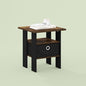 IPOH End Table with Storage Shelf and Bin, Rustic Brown/Black - color: Rustic Brown/Black