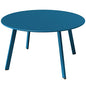Grand patio 28-inch Round Steel Coffee Table, Outdoor Patio Side Table, Great for Backyard Patio Deck, Peacock Blue - color: Peacock Blue, style: 1 PC