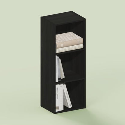 Hagen 3 Cube Bookcase, Display Shelf, Open Shelf, for Living Room and Home Office, Black Oak - color: Black Oak, size: 9.3 (D) x 12 (W) x 31.5 (H) inches