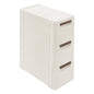3 Drawer Narrow Storage Cabinet, Slim Plastic Storage Cart for Small Spaces, Freestanding Bathroom Organizer with Pull-Out Drawers for Laundry, Office, Kitchen