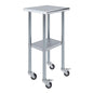 AmGood 18" Long x 18" Deep Stainless Steel Table with Casters - size: 18" Long x 18" Deep