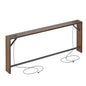 TIQLAB Sofa Table, 79 inch (1.2'' Thickness) Long Console Table Behind Couch, Narrow Entryway Table with Angled Metal Frame, Industrial Console Table, Black Walnut - color: Black Walnut, size: 79''L x 5.9''W x 31.5''H