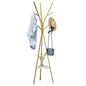 HOME BI Coat Rack Hat Stand Free Standing Display Hall Tree Metal Hat Hanger Garment Storage Holder with 9 Hooks for Clothes Hats and Scarves in Gold,17.72" Wx17.72 Dx70.87 - color: Gold