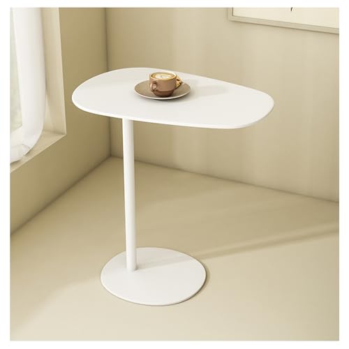C-Shaped Side Table, Iron End Table for Couch Sofa and Bed, Small Metal White Side Tables for Living Room Bedroom (White, High-27.6in/70cm) - color: White, size: High-27.6in