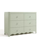 Storkcraft Casablanca 6 Drawer Dresser, Sage | GREENGUARD Gold Certified, Green Dresser for Bedroom, Kids & Nursery Storage Chest, Safety Interlocking Drawers, Kids Bedroom - color: Sage, style: 6 Drawer Dresser