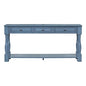 Merax Console Table with 3 Storage Drawers and Bottom Shelf, Entryway Table for Living Room, Easy Assembly, Navy