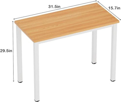 sogesfurniture Computer Office Desk Computer Table with BIFMA Certification Sturdy Office Desk Writing Desk,Teak&Black,BHUS-AC3BW-8040