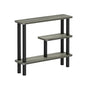 Furnifact Gray Slim Space Saving Entryway Storage Rack, Composite Wood, 4 Shelves, Compact Wall-Side Organizer for Hallway and Closet