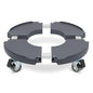 W B D WEIBIDA Round Dolly with Wheels Heavy Duty, Adjustable Pot Dolly 16-20 Inch, Large Plant Mover Indoor Outdoor, Muti Functional Rolling Dolly Cart for Trash Can, Keg, Drum, Barrel - color: Gray