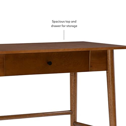 Melissa Mid Century Walnut Desk by Linon - color: Walnut