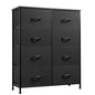 WLIVE Fabric Dresser for Bedroom, Tall Dresser with 8 Drawers, Storage Tower with Fabric Bins, Double Dressers, Chest of Drawers for Closet, Living Room, Hallway, Charcoal Black - color: Charcoal Black, style: General