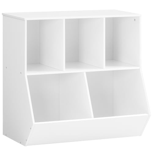 HOOBRO Kids Bookshelf, Bookcase Footboard, 31.5" L Toy Storage Cubby, Children's Toy Shelf, Toy Storage Cabinet, Fit for Children's Room, Playroom, Hallway, Kindergarten, White WT328CW01 - color: White, size: 31.5"L x 11.8"W x 29.5"H