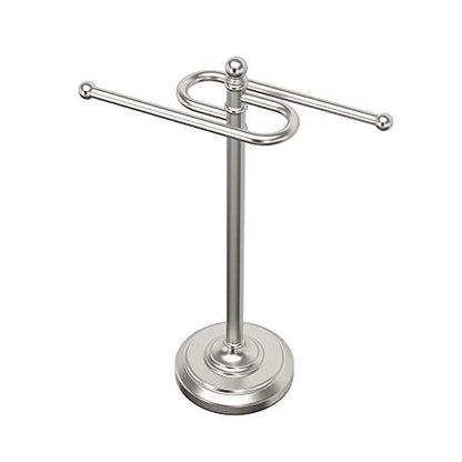 Gatco 1547 Counter Top S Style Towel Holder, Satin Nickel - color: Satin Nickel
