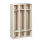 ECR4Kids Streamline 3-Section Coat Locker with Cubby Storage, Classroom Furniture, White Wash - color: White Wash