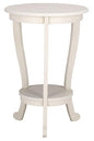 SAFAVIEH Furniture - Mary Pedestal Table - Ivory - Solid Wood - Farmhouse Pedestal Design - Ideal for Living Room, Entryway, Home Office, 18.1" W x 18.1" D x 26" H (AMH5711J) - color: Ivory
