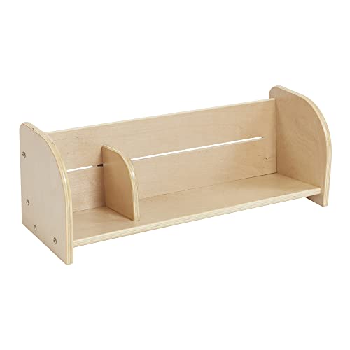 ECR4Kids Tabletop Book Display, Adjustable, Library Storage, Natural - color: Natural