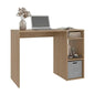 Tuhome Dalia Computer Desk with 3-Tier Open Side Shelves, 40" Small Office Desk for Home Office, Engineered Wood Writing Table with Storage, White
