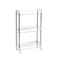Chris.W Slim Storage Cart 3 Tier with Wheels, Clear Bathroom Cart Organizer, Mobile Shelving Unit Rolling Utility Cart, Slide Out Organizer for Kitchen, Bathroom, Laundry, Narrow Places, Office 5.2" W - size: 5.2" W