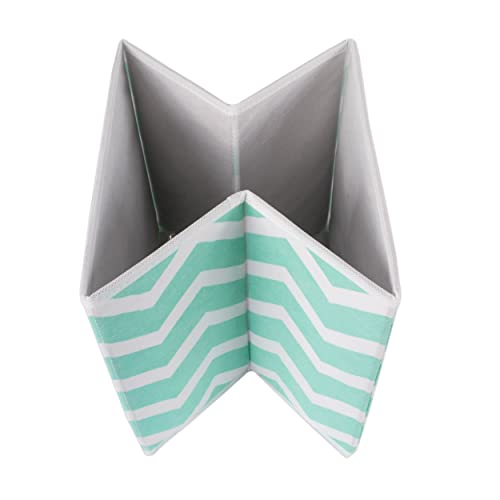 DII Non Woven Polyester Storage Bin, Chevron, Aqua, Small Set of 2 - color: Aqua, size: Small Set of 2
