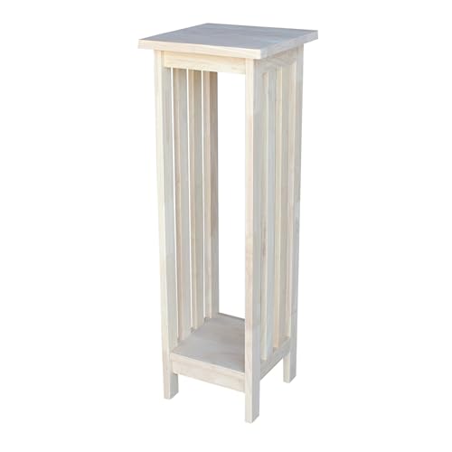 International Concepts Mission Plant Stand, 36-Inch High, Solid Parawood, Unfinished - size: 36 Inch