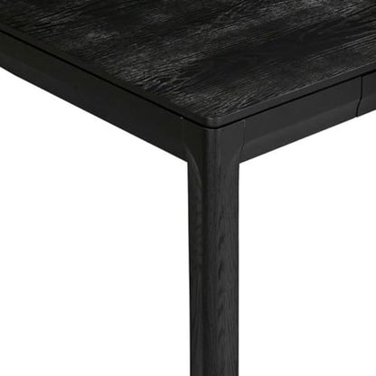 NTC Flow Modern Wooden Rectangle Desk Table with Hidden Drawer – Waterproof & Heat Resistant, Burnt Black - color: Burnt Black, size: 47 Inch, style: Desk