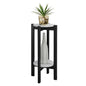 Convenience Concepts Newport Deluxe 2 Tier Plant Stand 14.75" - Modern Industrial Plant or Vase Display Stand for Living Room, Office, Den, Hallway, Faux Cement/Black - color: Faux Cement/Black