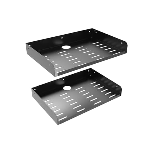 2 Pcs of Metal Floating Shelf Modern Wall Mounted Storage Rack 12"*8" Deep Display Shelf in Living Room, Bedroom,Bathroom, Kitchen,Garage or Office (12 inches 2 Pcs)