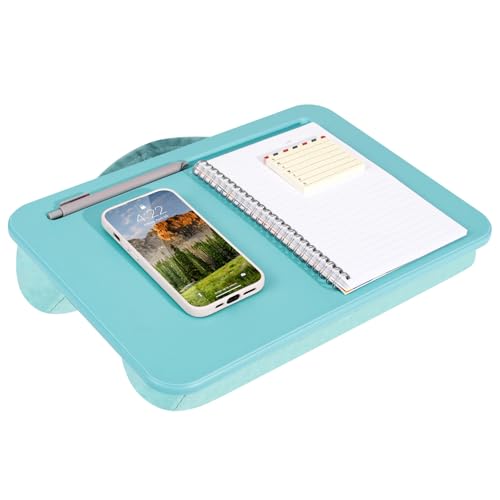 LAPGEAR Compact Lap Desk – Aqua Sky, Fits 14" Laptops - color: Aqua Sky, size: 14″ Laptop (Compact)