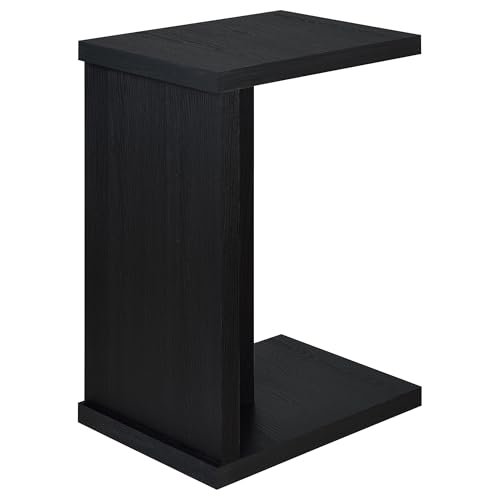 Coaster Home Furnishings - Clower - Wood - C-Shaped Side Table with Rectangular Top, Open Form, and Square Edges - Living Room - Black - 930276 - color: Black