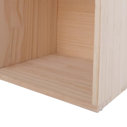 Wooden 12 Cube Shelf Bookcase, Floorstanding Bookshelf with Open Compartments & Back Panel 70.87x11.81x23.62 Inch, Solid Wood Cube Storage Organizer for Living Room, Bedroom (12 Cube) - size: 12 Cube