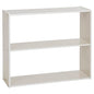 ECR4Kids Streamline 2-Shelf Double-Sided Storage Cabinet, 30in, Double-Sided Display, White Wash - color: White Wash