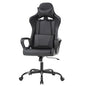 PayLessHere Ergonomic Racing Desk Chair Gaming Chair Computer Chair with Armrests 360° Swivel & Caster Pu Desk Task Chair Executive Headrest Lumbar Support for Back Pain Women Men and Adults (Black) - color: Black