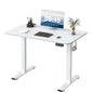 Furmax Electric Height Adjustable Standing Desk Large 40 x 24 Inches Sit Stand up Desk Home Office Computer Desk Memory Preset with T-Shaped Metal Bracket, White - color: White, size: 40 Inch