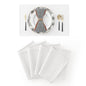 4 Piece 12 x 18 inch Soft Faux Linen Place Mats Heat Resistant Dining Table Place Mats Cloth Kitchen Table Mats 12x18 Pure White - color: Pure White, size: Rectangular Placemats 12" x 18"