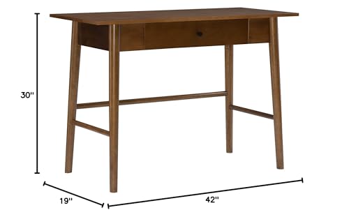 Melissa Mid Century Walnut Desk by Linon - color: Walnut