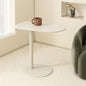 Modern C-Shaped End Table, Small Sofa Side Table Metal Side Table for Couch and Bed Snack Table Tray Table for Living Room Bedroom - color: Cream White