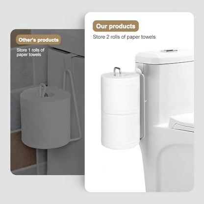 Over The Tank Toilet Paper Holder,Bathroom Toilet Paper Roll Holder for 2 Roll Tissue, Brushed Nickel,Self Adhesive Wall Mount,Stainless Steel Toilet Paper Holder Storage 1pcs - color: I:hold 2 Rolls Tissue(1pcs,silver)