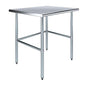 30 in. x 36 in. Open Base Stainless Steel Work Table | Residential & Commercial | Food Prep | Heavy Duty Utility Work Station | NSF - size: 36 in. Length x 30 in. Width