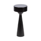Kate and Laurel Solbrett Modern Sophisticated Round Drink Table; 10 x 10 x 22; Black; Contemporary Sculptural Bedroom Nightstand with Unique Pedestal Table Design for Use as Indoor Plant Stand - color: Black