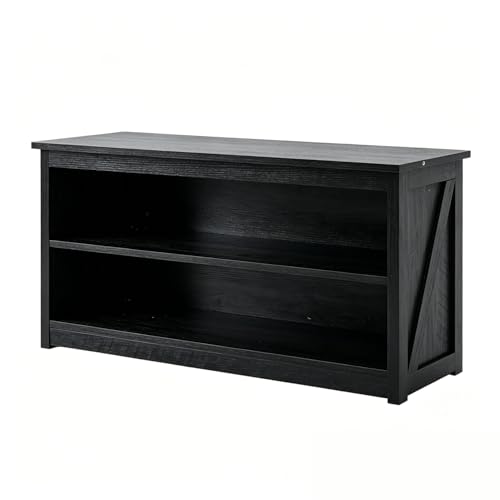 Shoe Bench, Entryway Seating Bench for Shoe Storage - color: Black