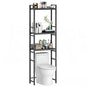 1 Set Over The Toilet Storage, 3-Tier Bathroom Laundry Storage Rack Space-Saving Organizer Household Supplies (Black-S) - color: Black-s