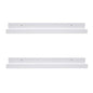 AZSKY 24 Inch Picture Ledge Shelf Floating Shelves Wall Mounted Set of 2 White - color: White, size: 24in set 2